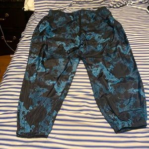 Plus Drawstring Waist Chinese Dragon Print Sweatpants